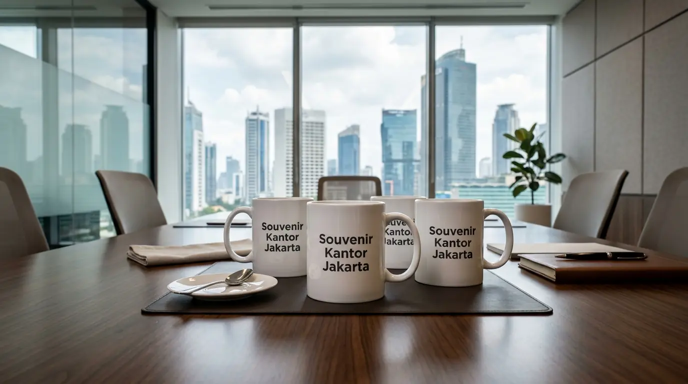 Jasa cetak mug souvenir kantor terpercaya di Jakarta