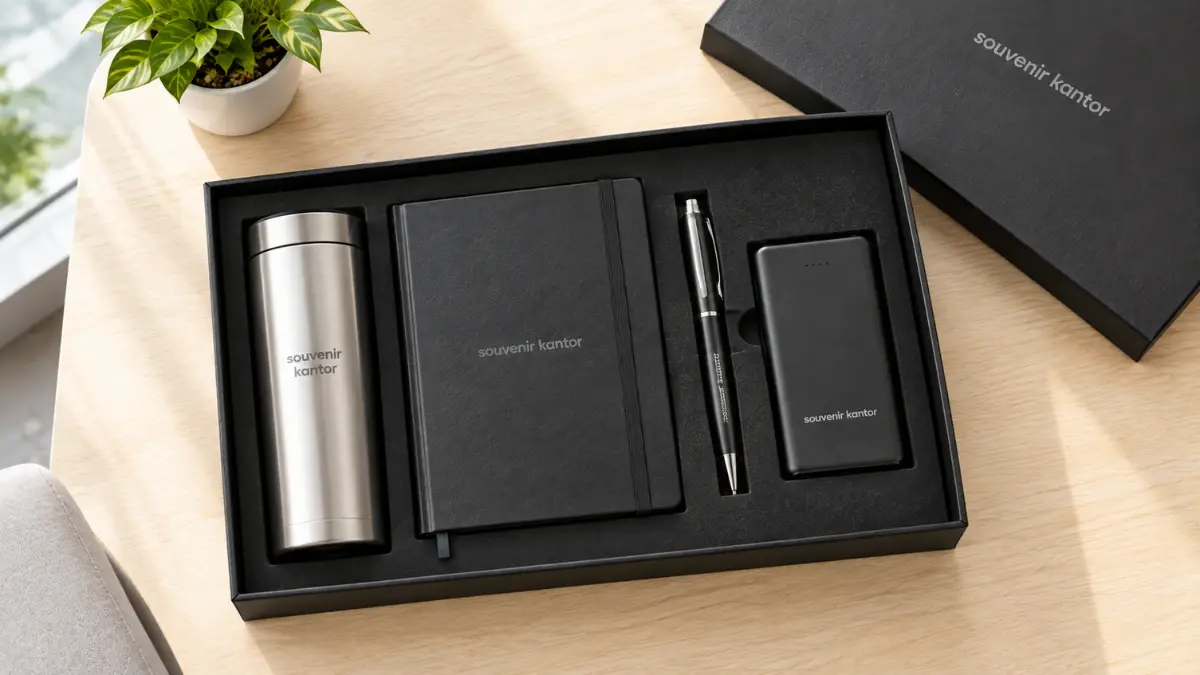 Contoh gift set corporate untuk souvenir event