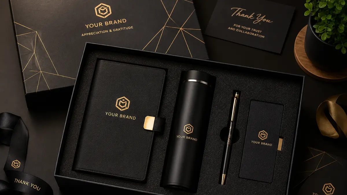 Kemasan eksklusif gift set souvenir kantor