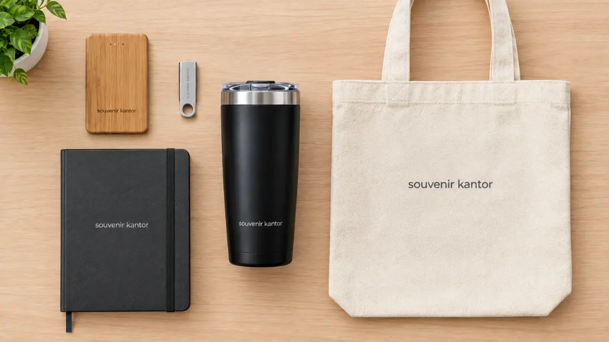 Bundling souvenir kantor custom logo dari Souvenir Kantor Jakarta