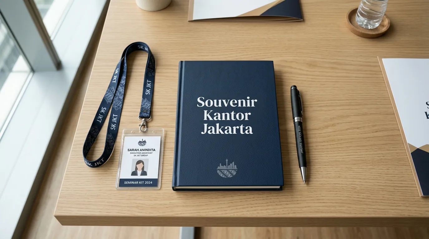 Paket seminar kit kantor murah berisi notebook softcover dan pulpen kustom