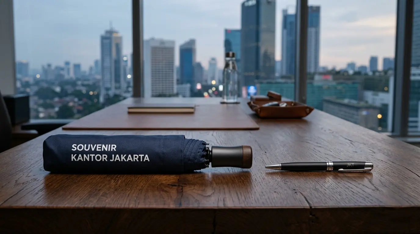 Payung Souvenir Kantor Custom Logo
