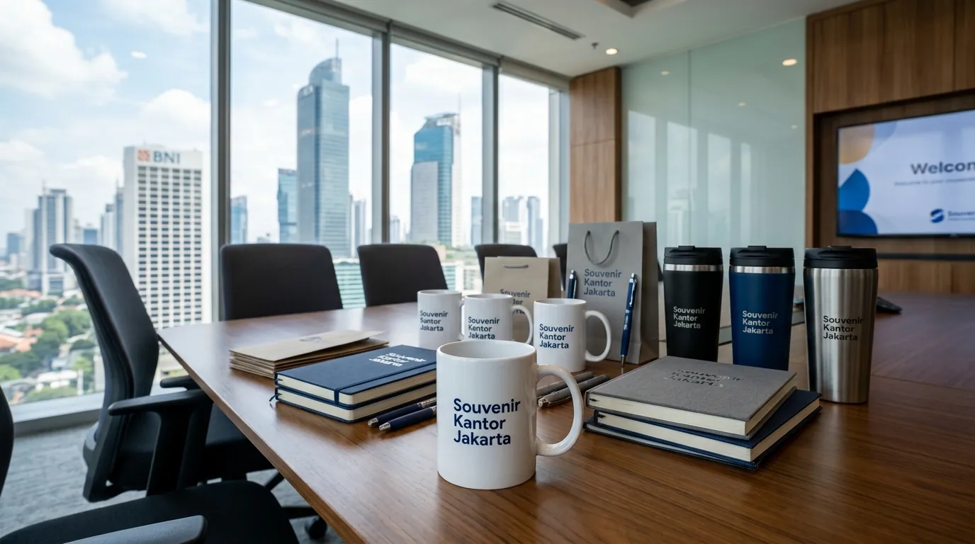 Pusat souvenir kantor murah Jakarta siap produksi pesanan banyak