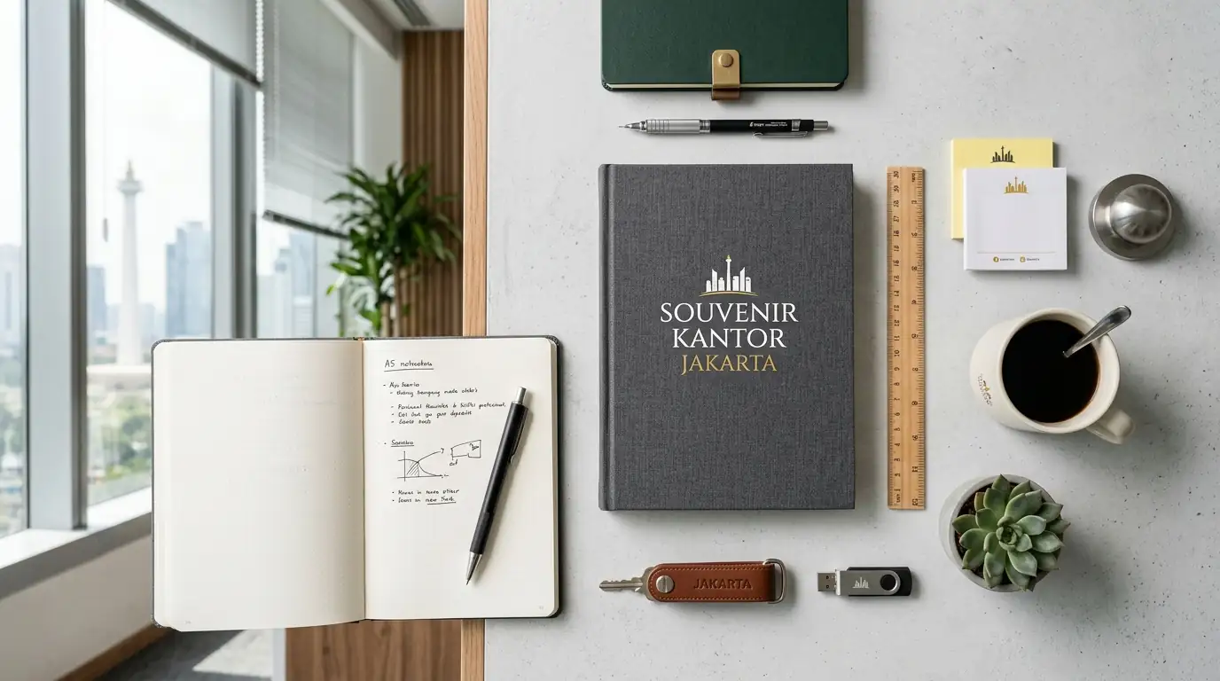 Pusat supplier notebook custom perusahaan logo grosir di Jakarta