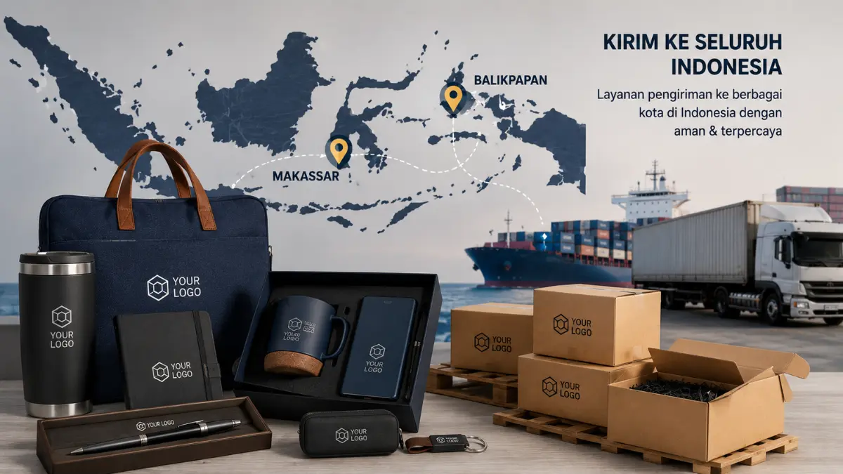 Gudang produksi vendor souvenir kantor custom skala nasional