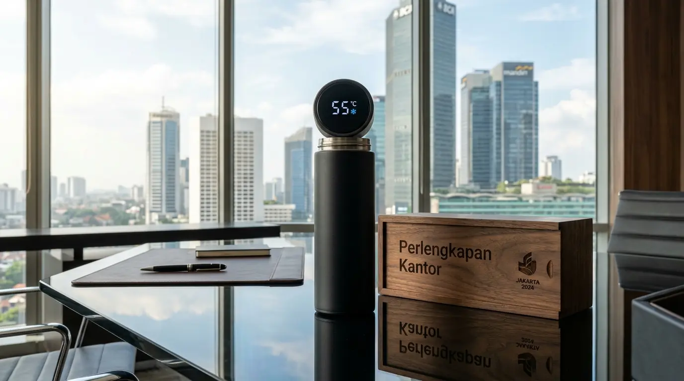 Deretan tumbler souvenir stainless steel berkualitas tinggi dari penyedia souvenir kantor jakarta